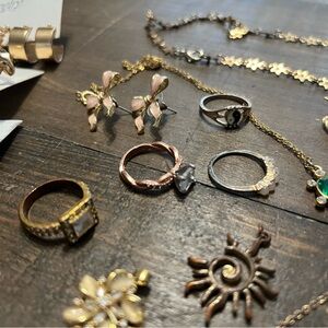 gold costume jewelry bundle